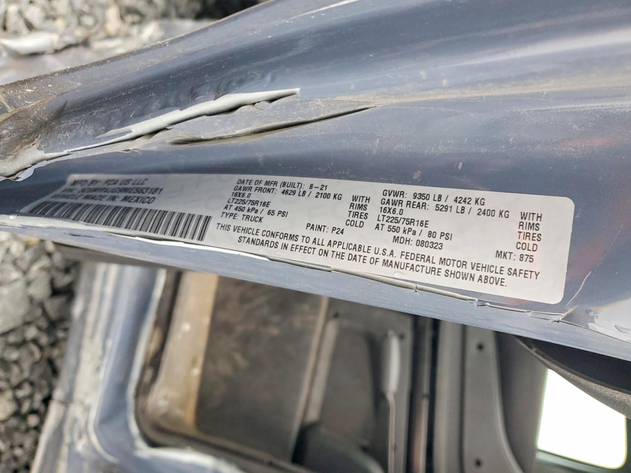 2021 RAM PROMASTER 3500 3500 HIGH photo 13