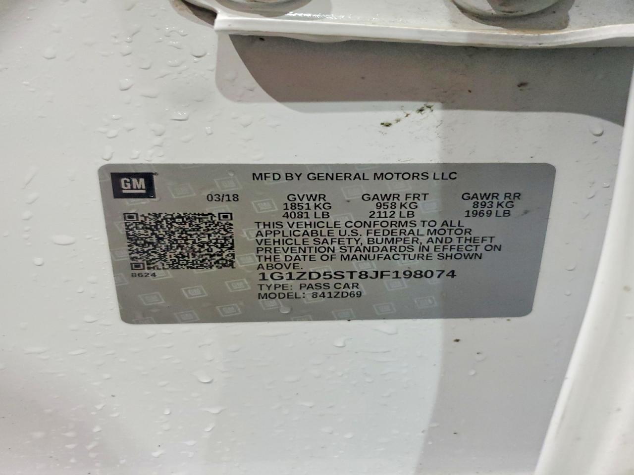 2018 CHEVROLET MALIBU LT photo 13