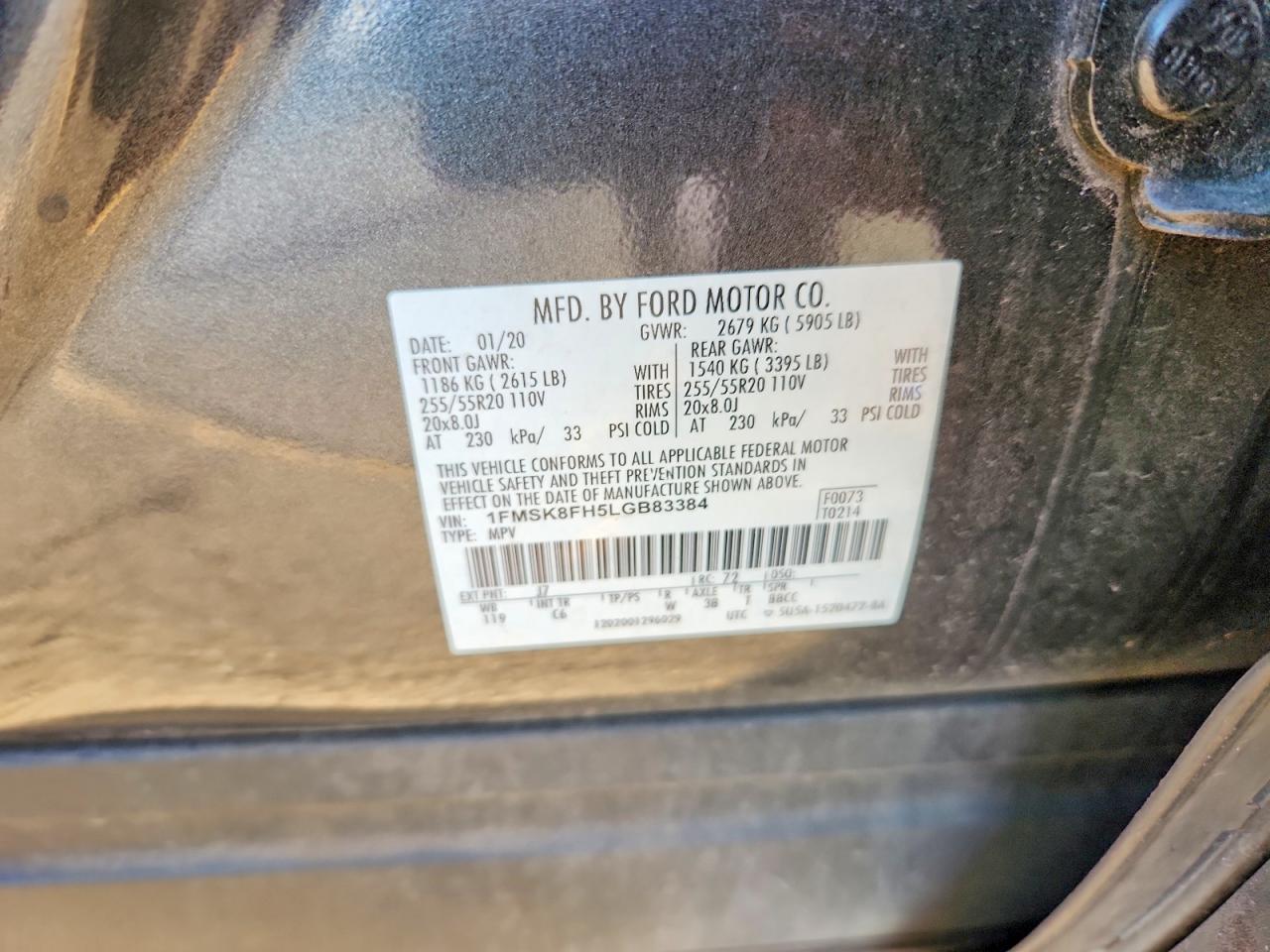 2020 FORD EXPLORER LIMITED photo 37