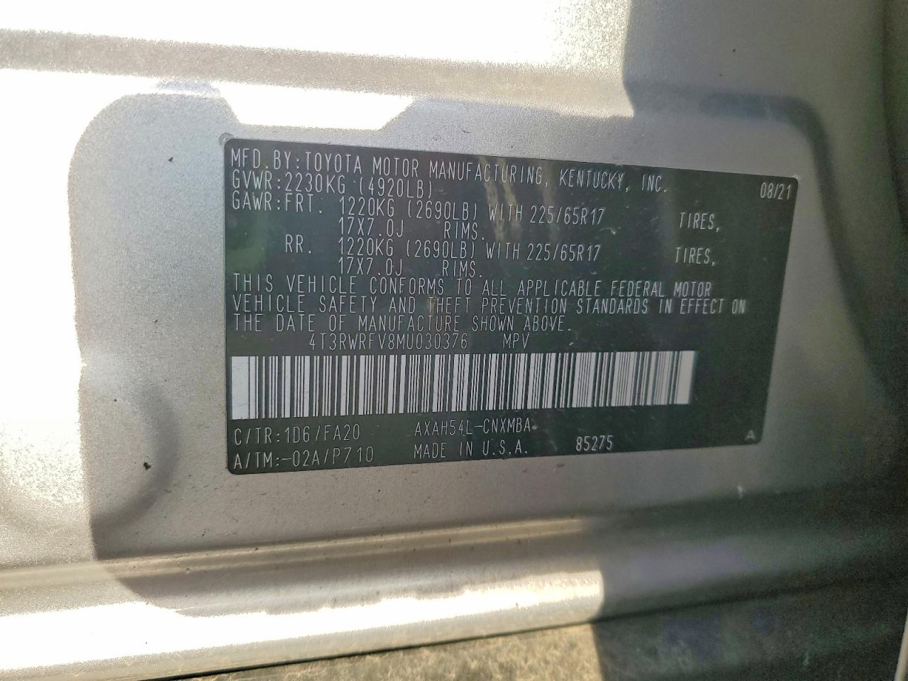 2021 TOYOTA RAV4 photo 12