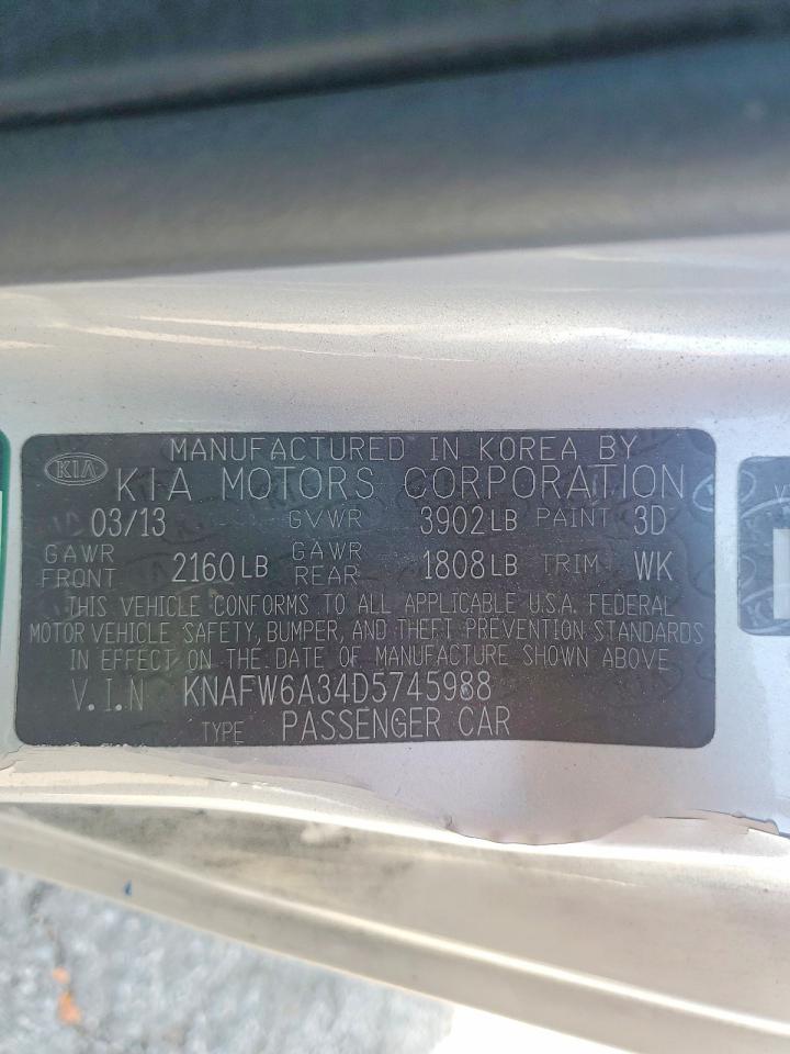 2013 KIA FORTE SX photo 37