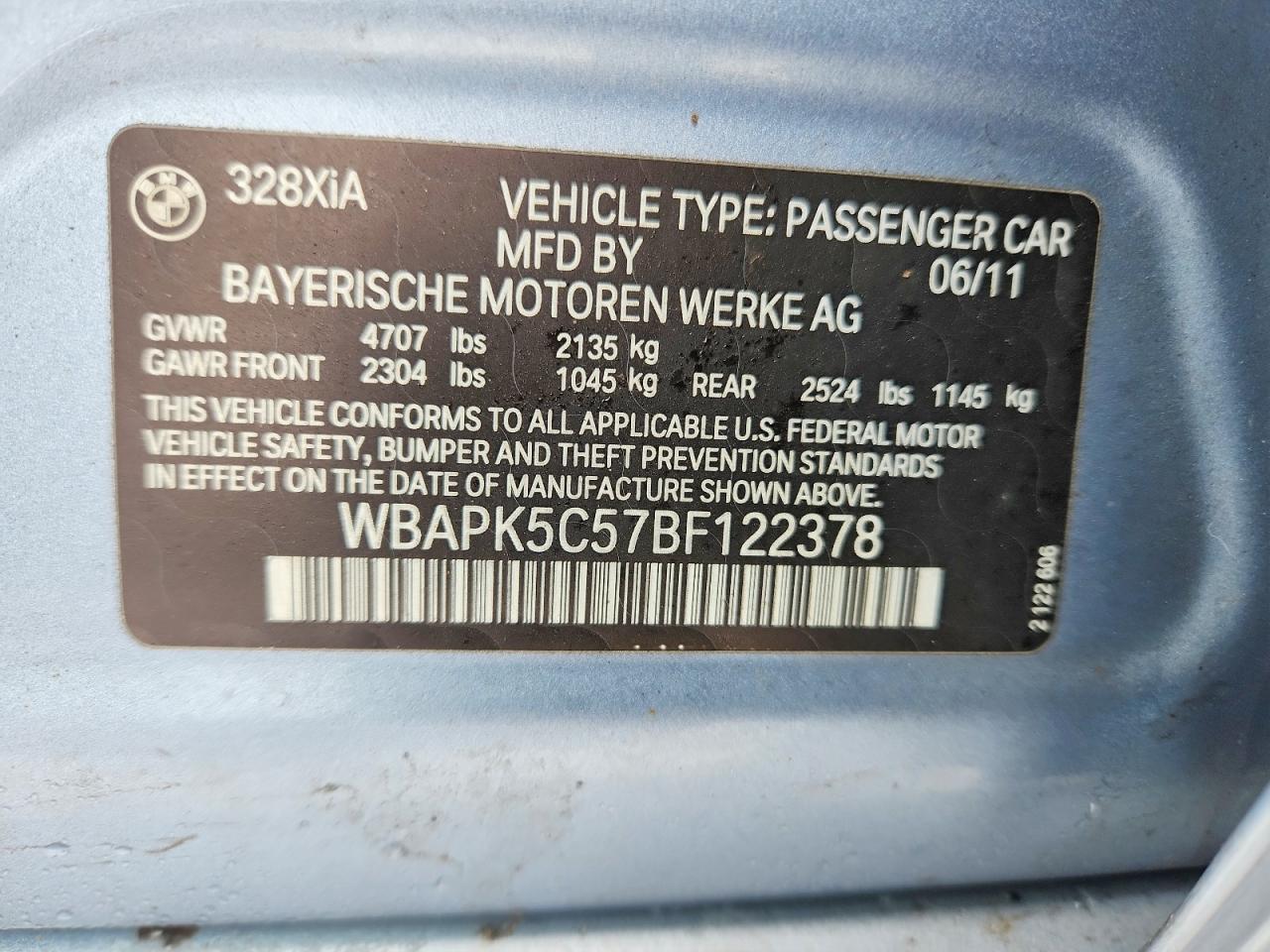 2011 BMW 328 XI SULEV photo 12