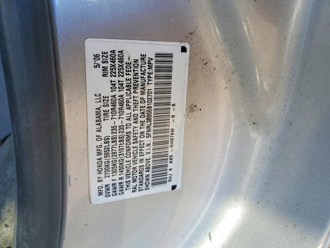 2006 HONDA ODYSSEY TOURING photo 37