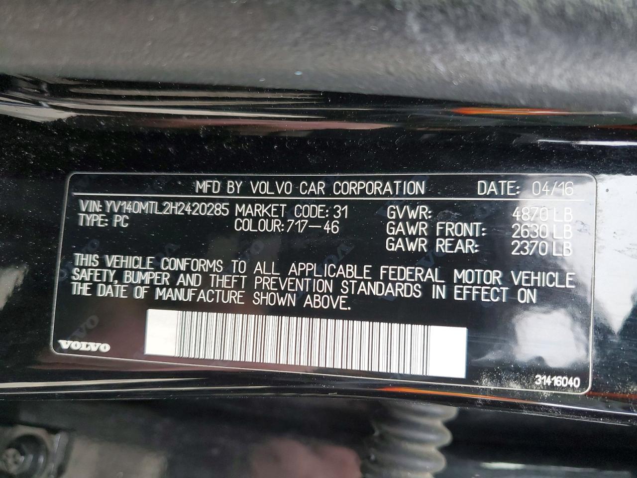 2017 VOLVO S60 DYNAMIC photo 13