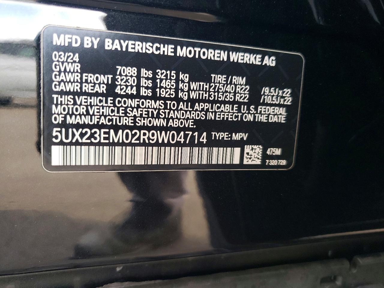 2024 BMW X7 XDRIVE40I photo 27