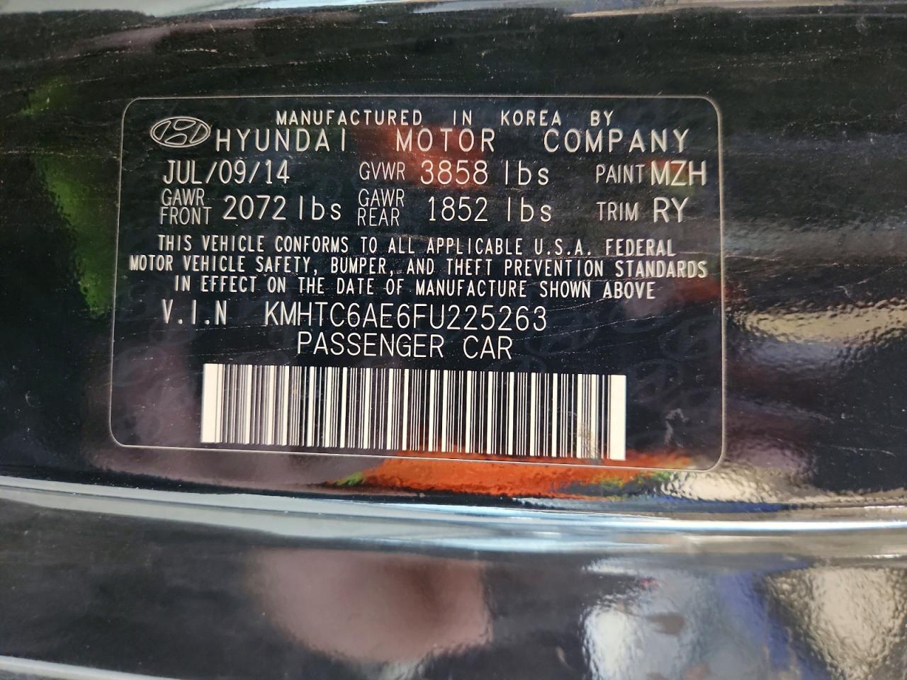 2015 HYUNDAI VELOSTER TURBO photo 12