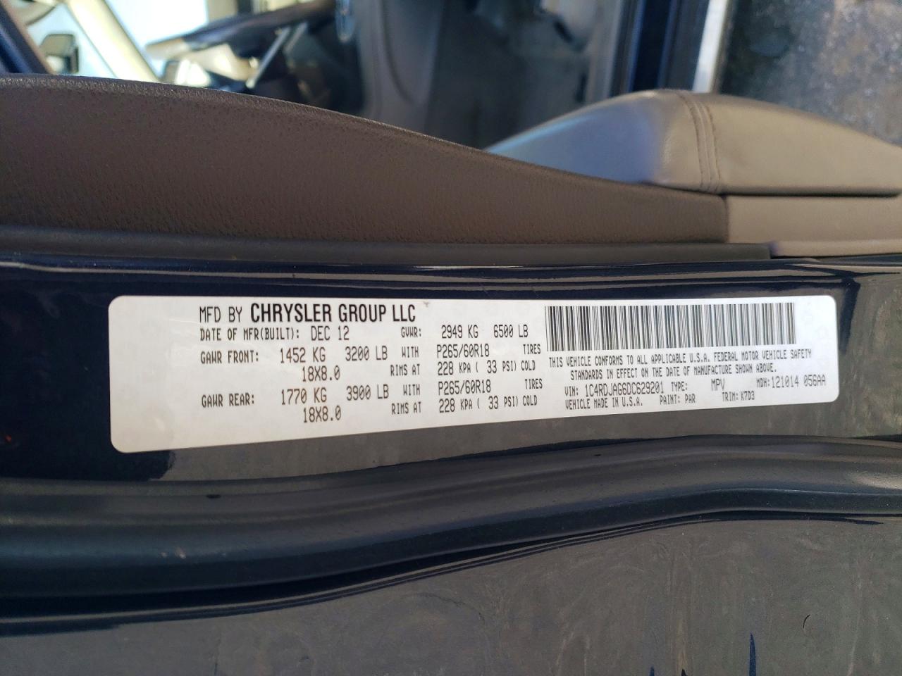 2013 DODGE DURANGO SXT photo 37