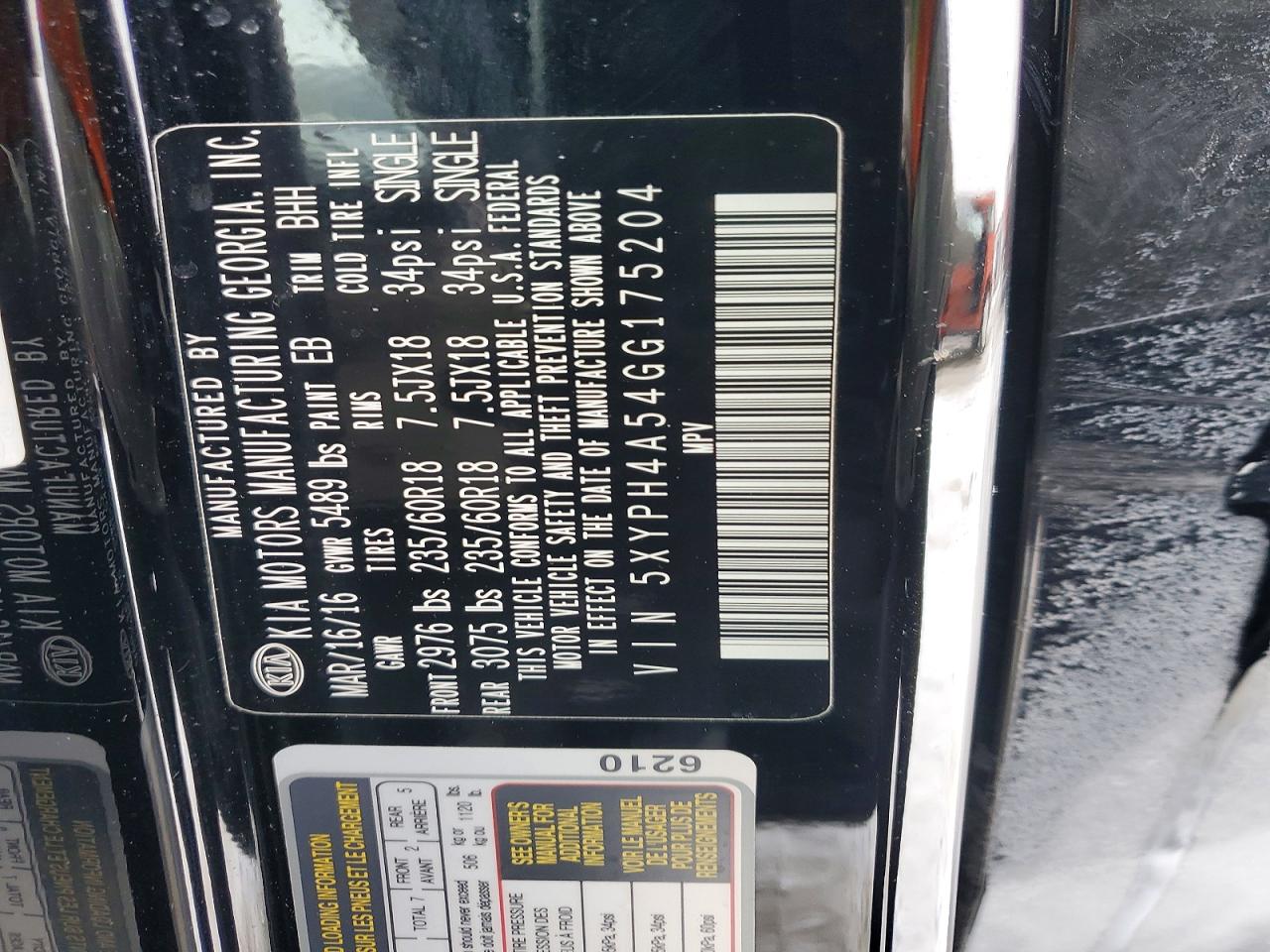 2016 KIA SORENTO EX V6 photo 13