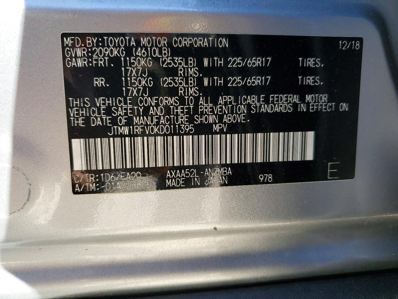 2019 TOYOTA RAV4 XLE photo 40
