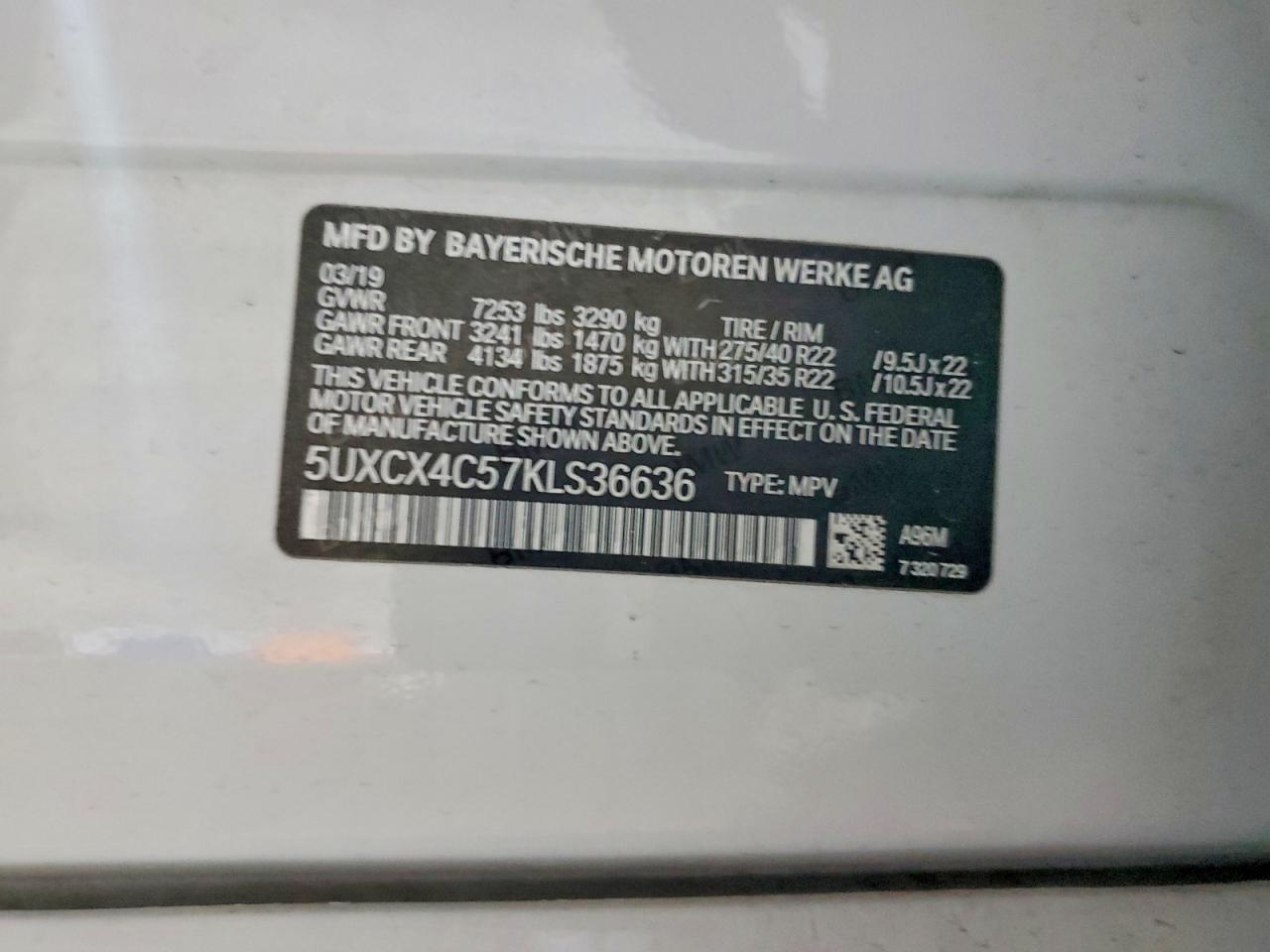 2019 BMW X7 XDRIVE50I photo 13