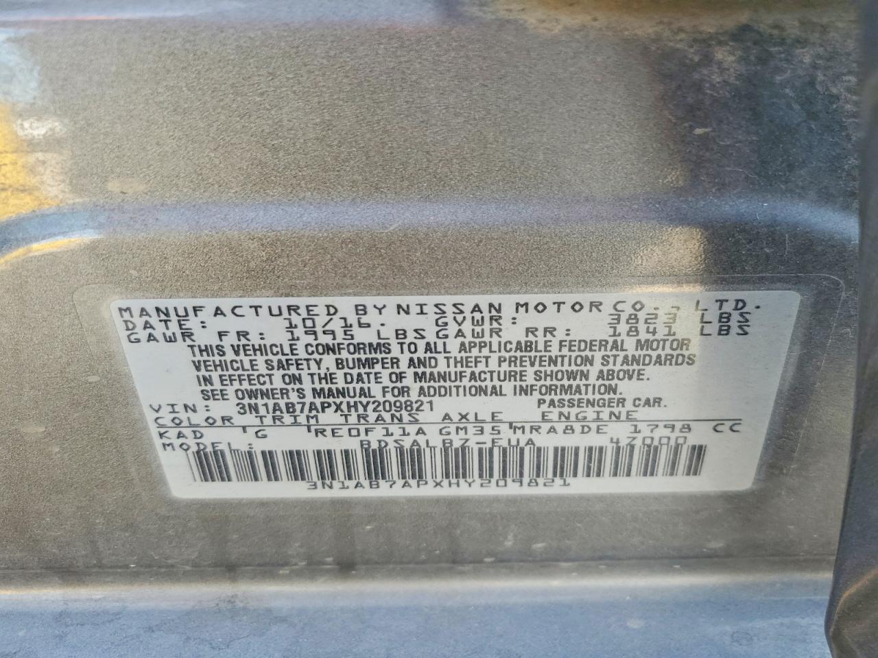 2017 NISSAN SENTRA S photo 12