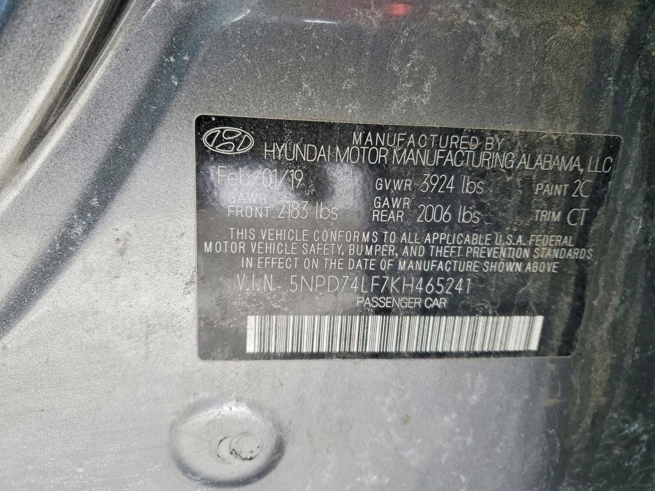 2019 HYUNDAI ELANTRA SE photo 12