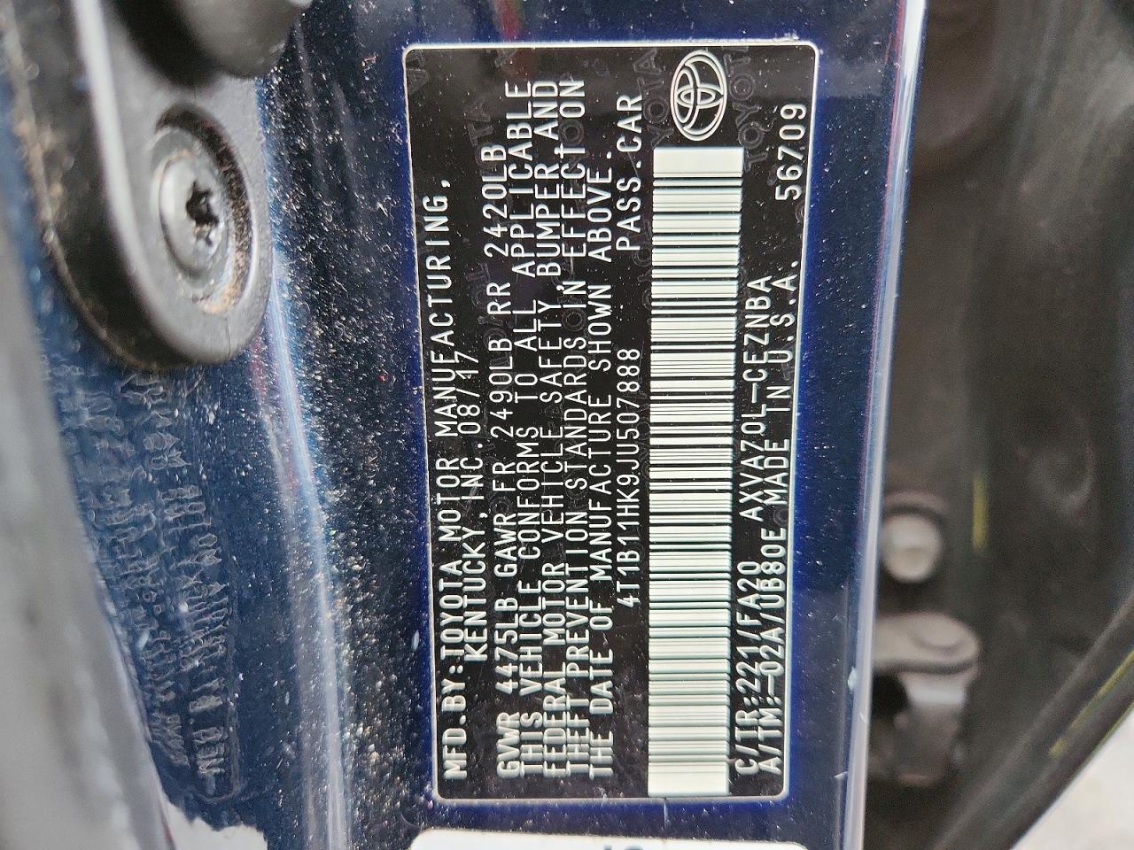 2018 TOYOTA CAMRY LE photo 23