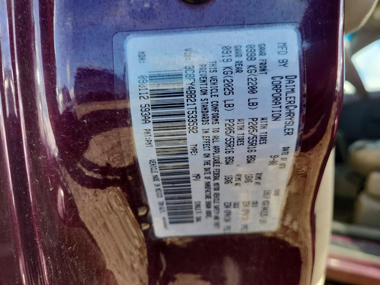 2001 CHRYSLER PT CRUISER photo 23