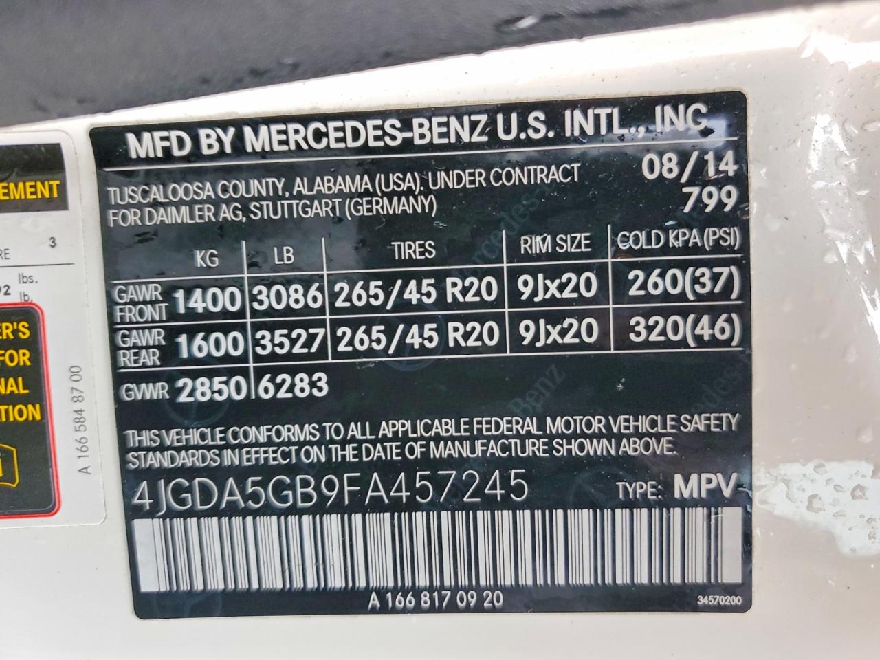 2015 MERCEDES-BENZ ML 400 4MATIC photo 27