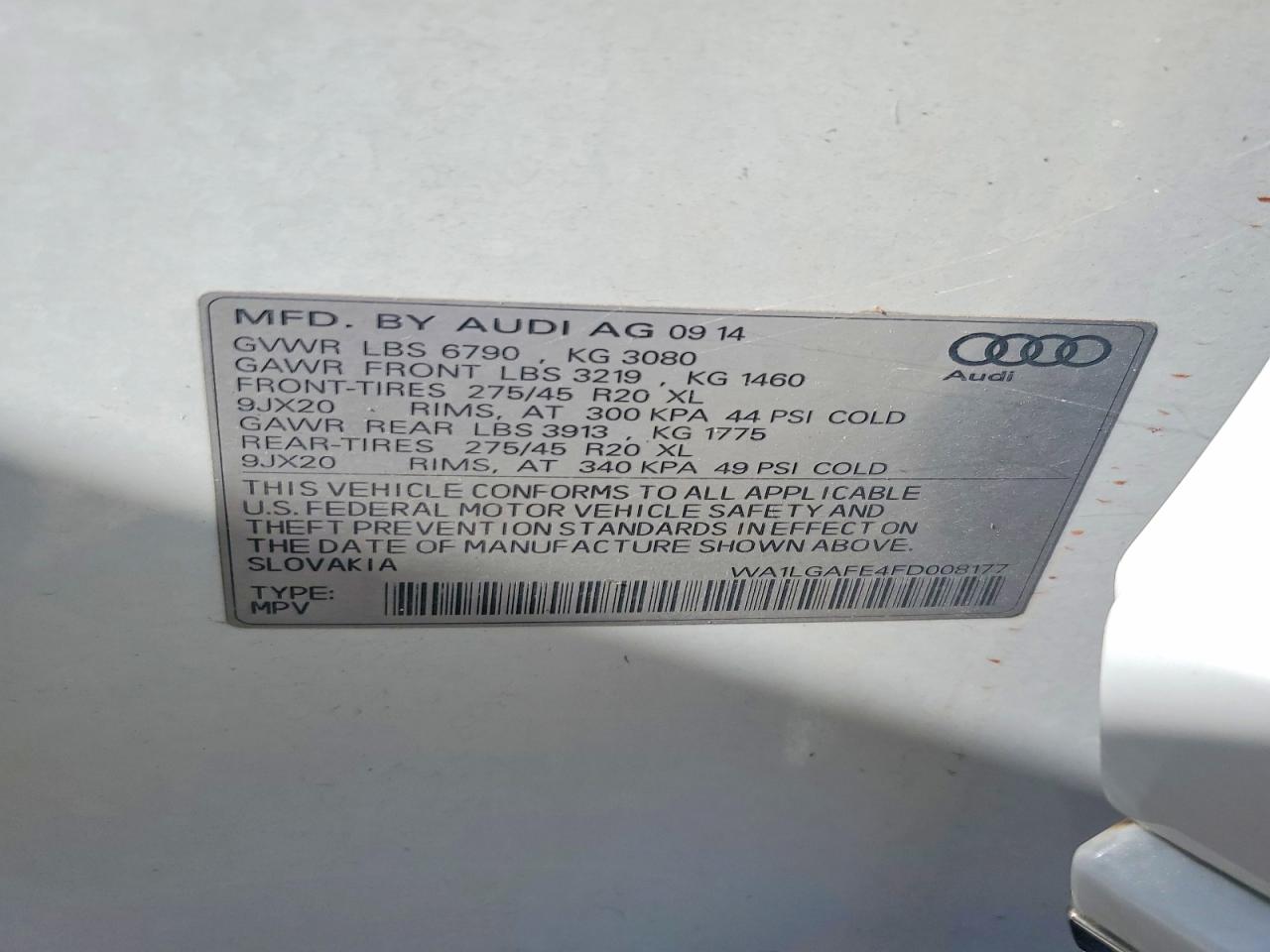 2015 AUDI Q7 photo 25