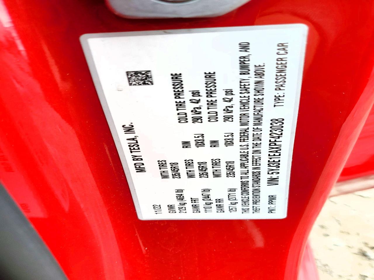2023 TESLA MODEL 3 photo 12