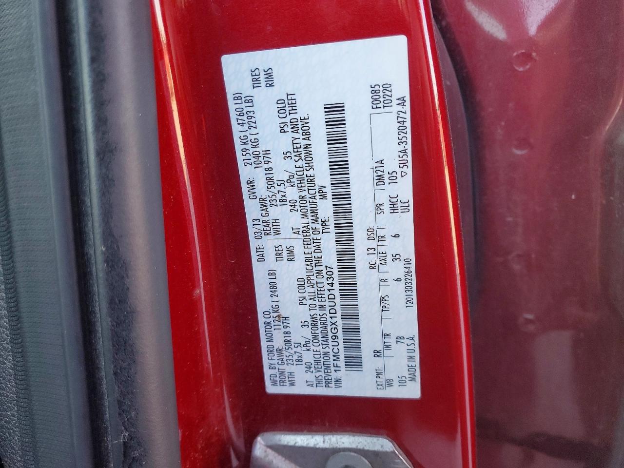 2013 FORD ESCAPE SE photo 23
