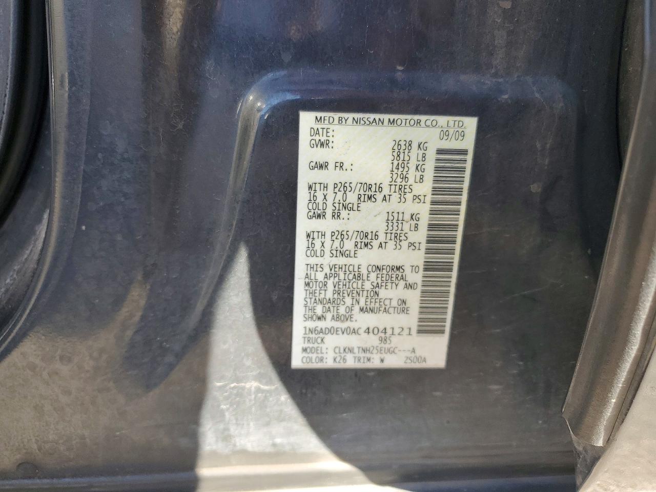 2010 NISSAN FRONTIER CREW CAB SE photo 23
