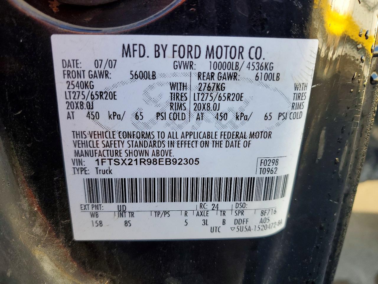2008 FORD F250 SUPER DUTY photo 23