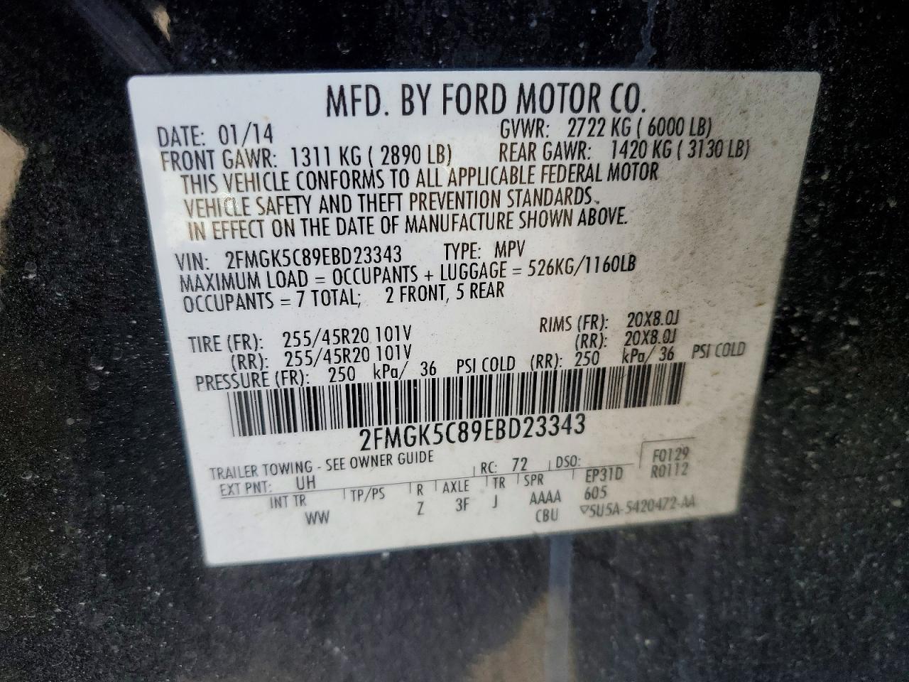 2014 FORD FLEX SEL photo 27