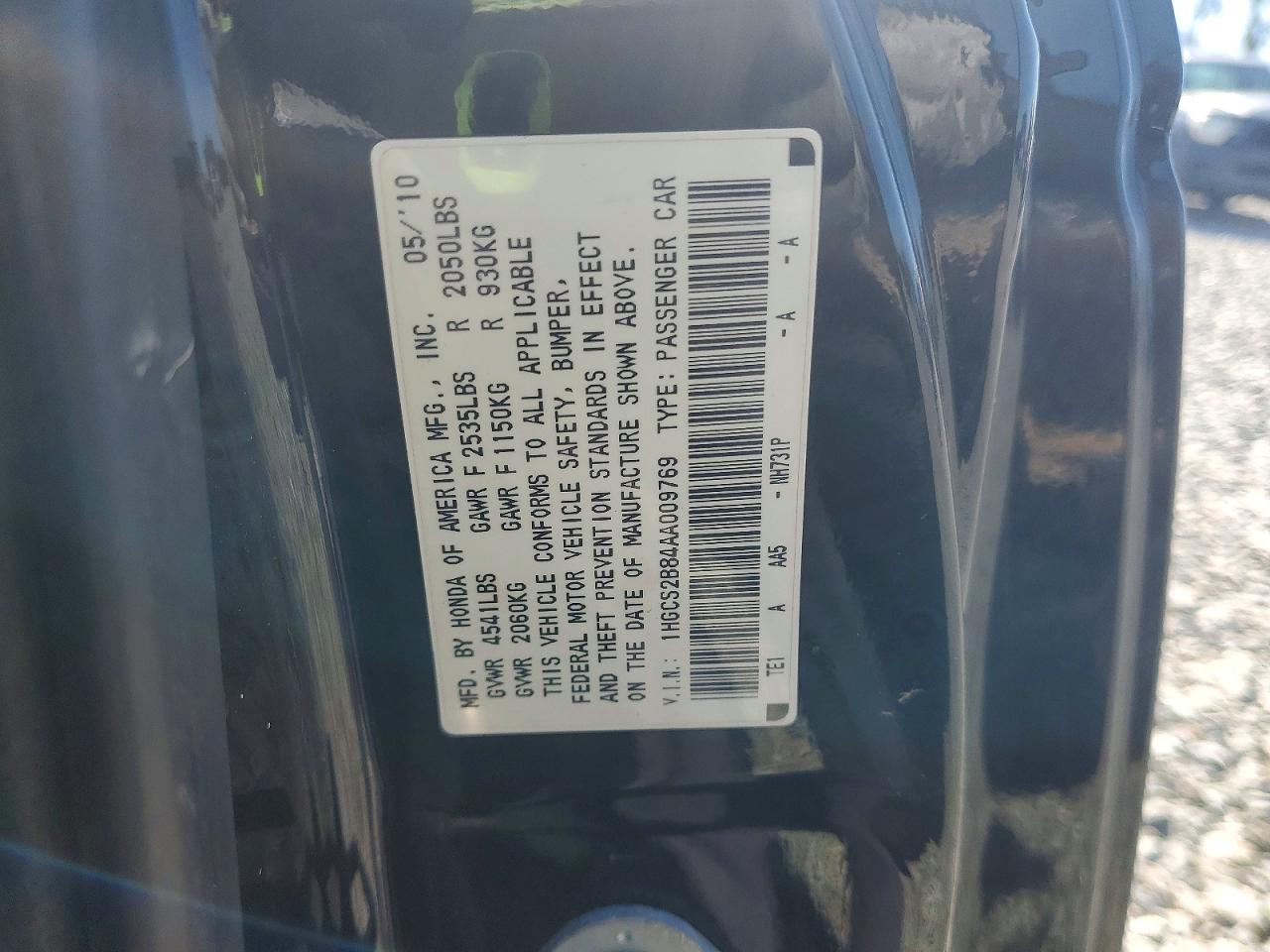 2010 HONDA ACCORD EXL photo 12