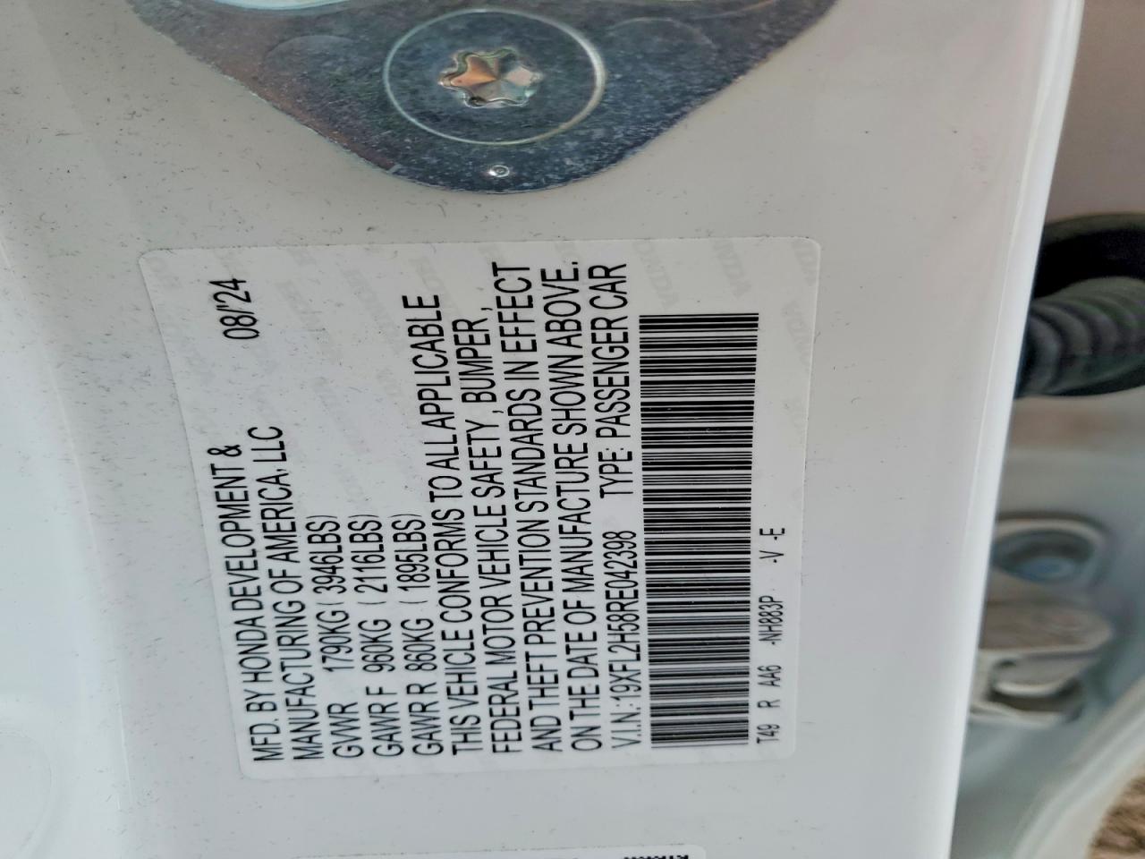 2024 HONDA CIVIC LX photo 12