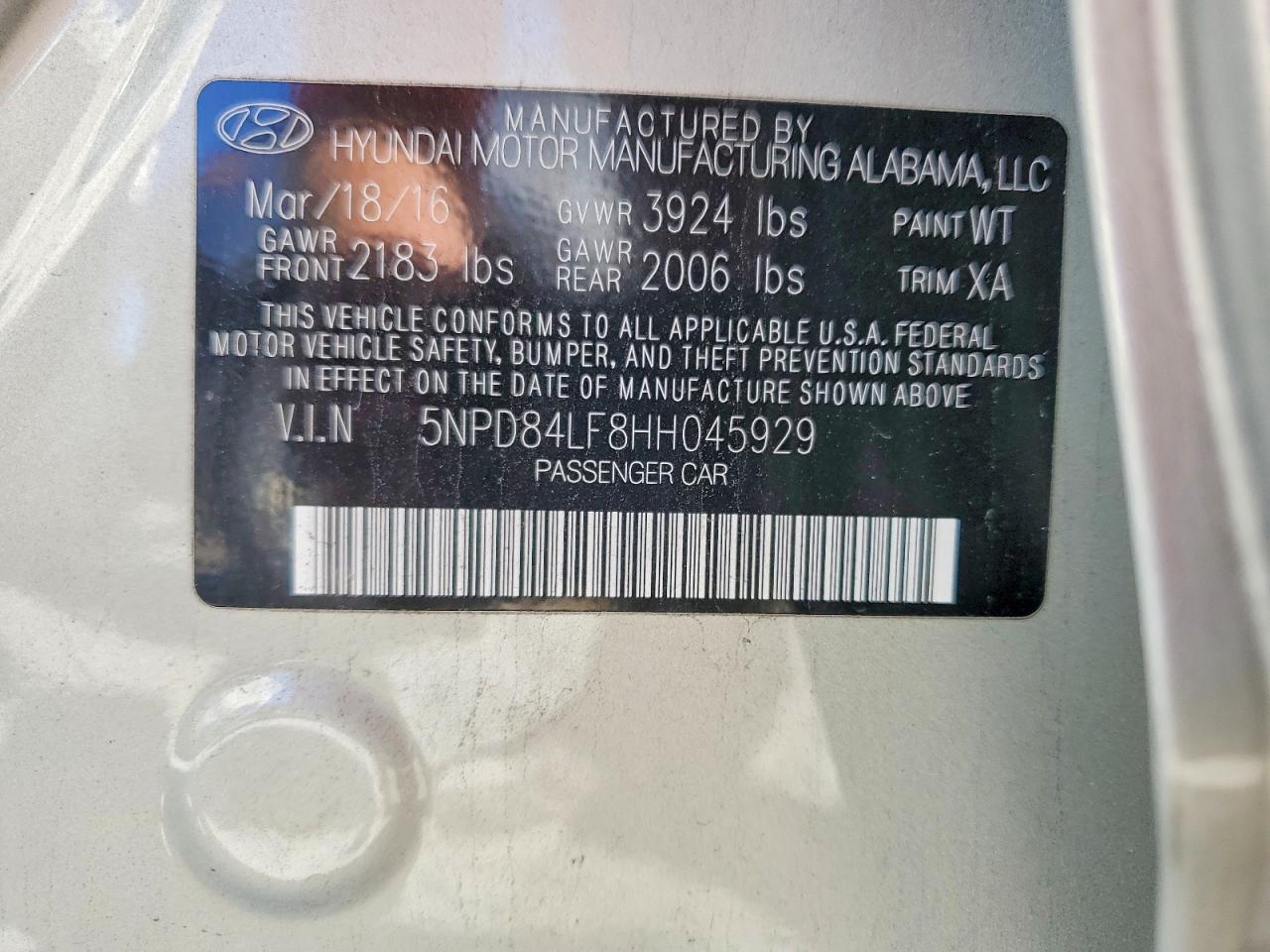 2017 HYUNDAI ELANTRA SE photo 23
