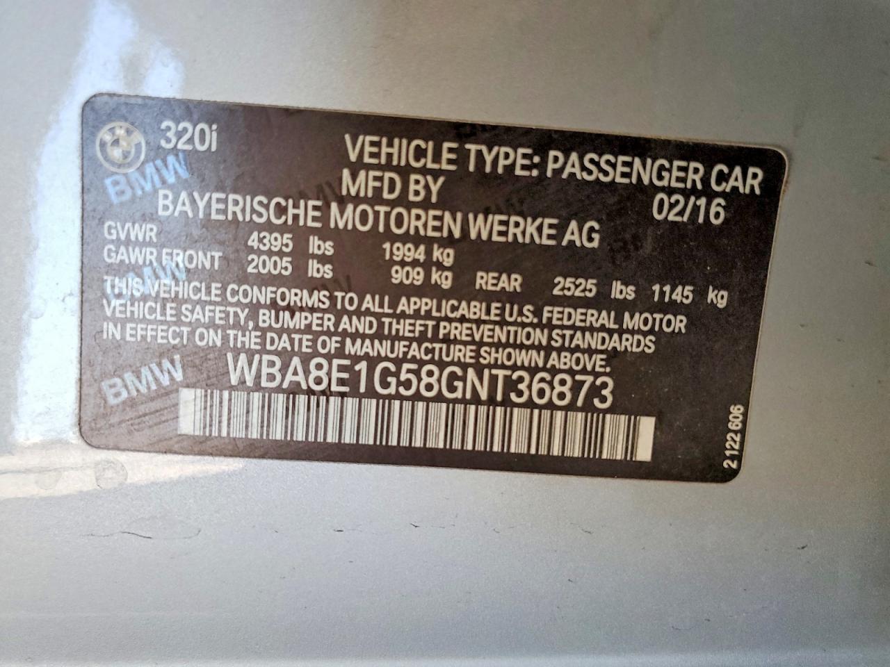 2016 BMW 320 I photo 12