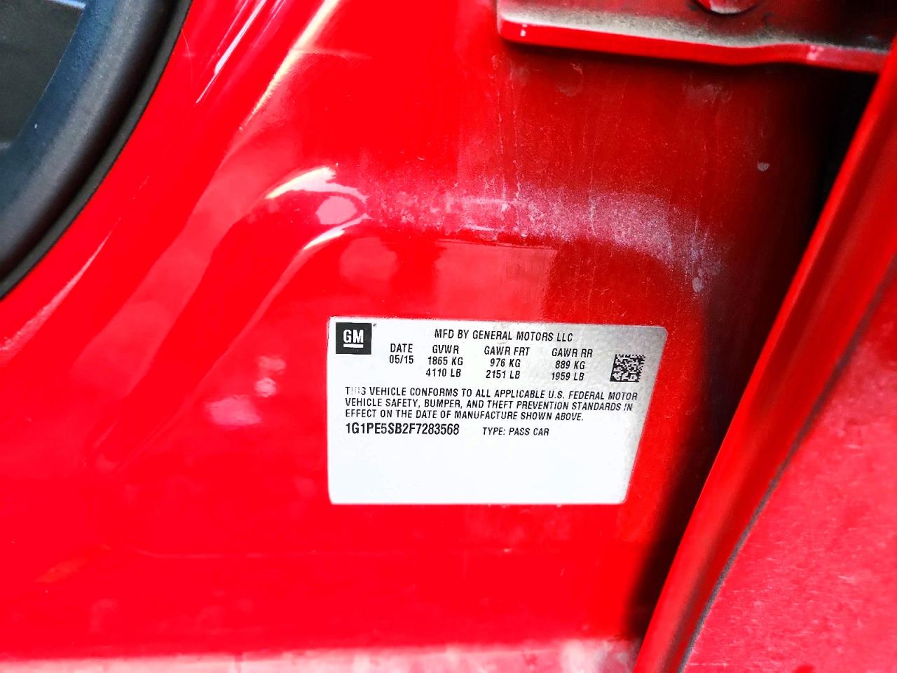 2015 CHEVROLET CRUZE LT photo 25