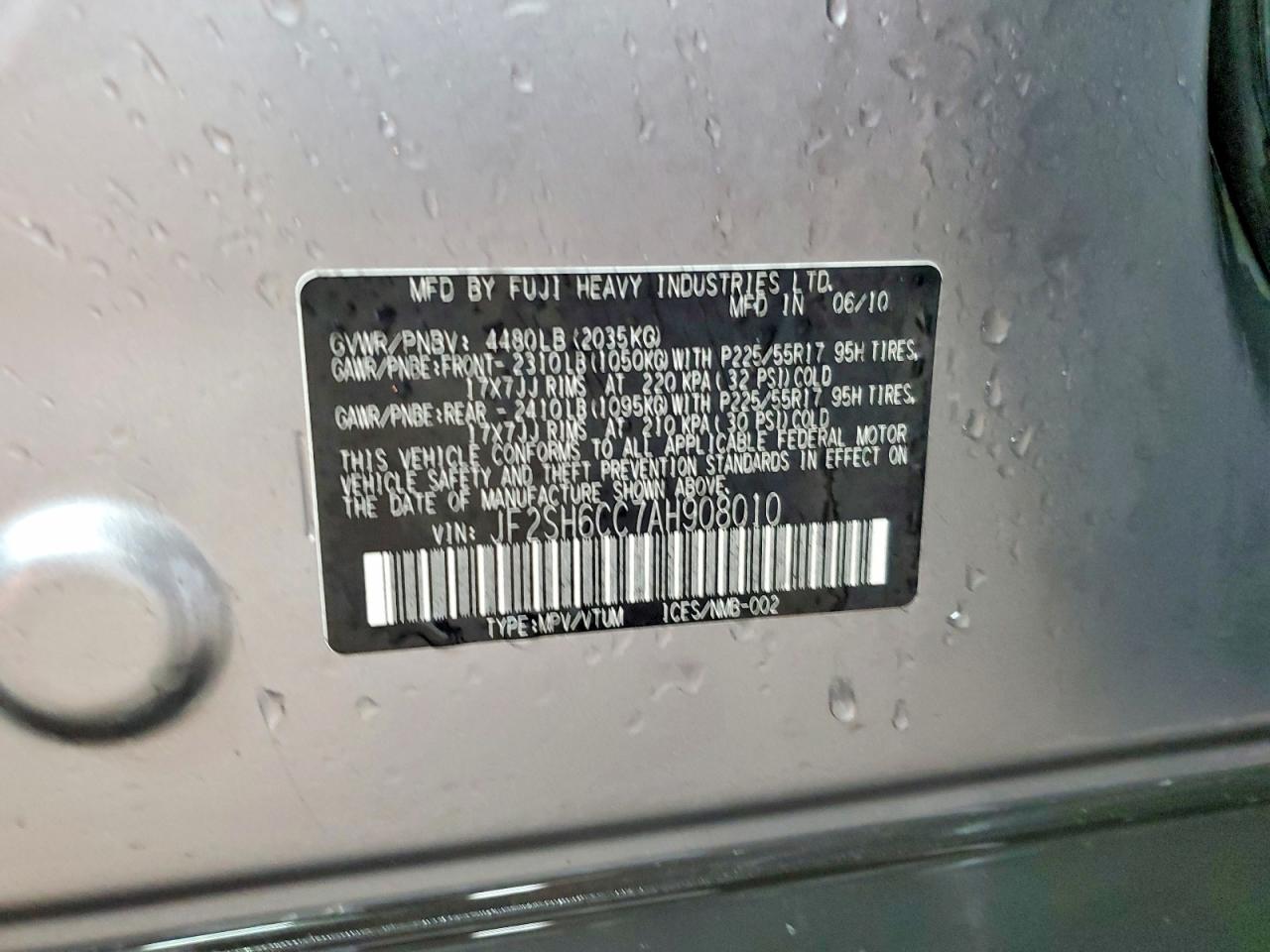 2010 SUBARU FORESTER 2.5X PREMIUM photo 23
