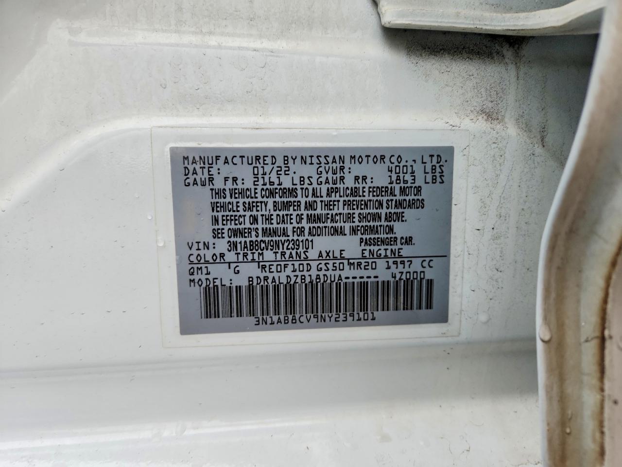2022 NISSAN SENTRA SV photo 23
