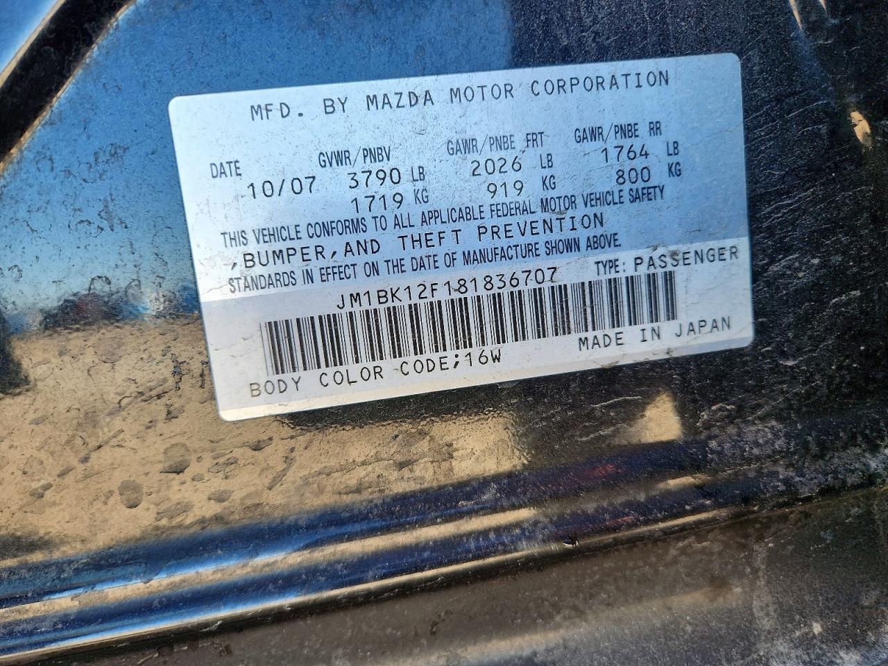 2008 MAZDA 3 I photo 37