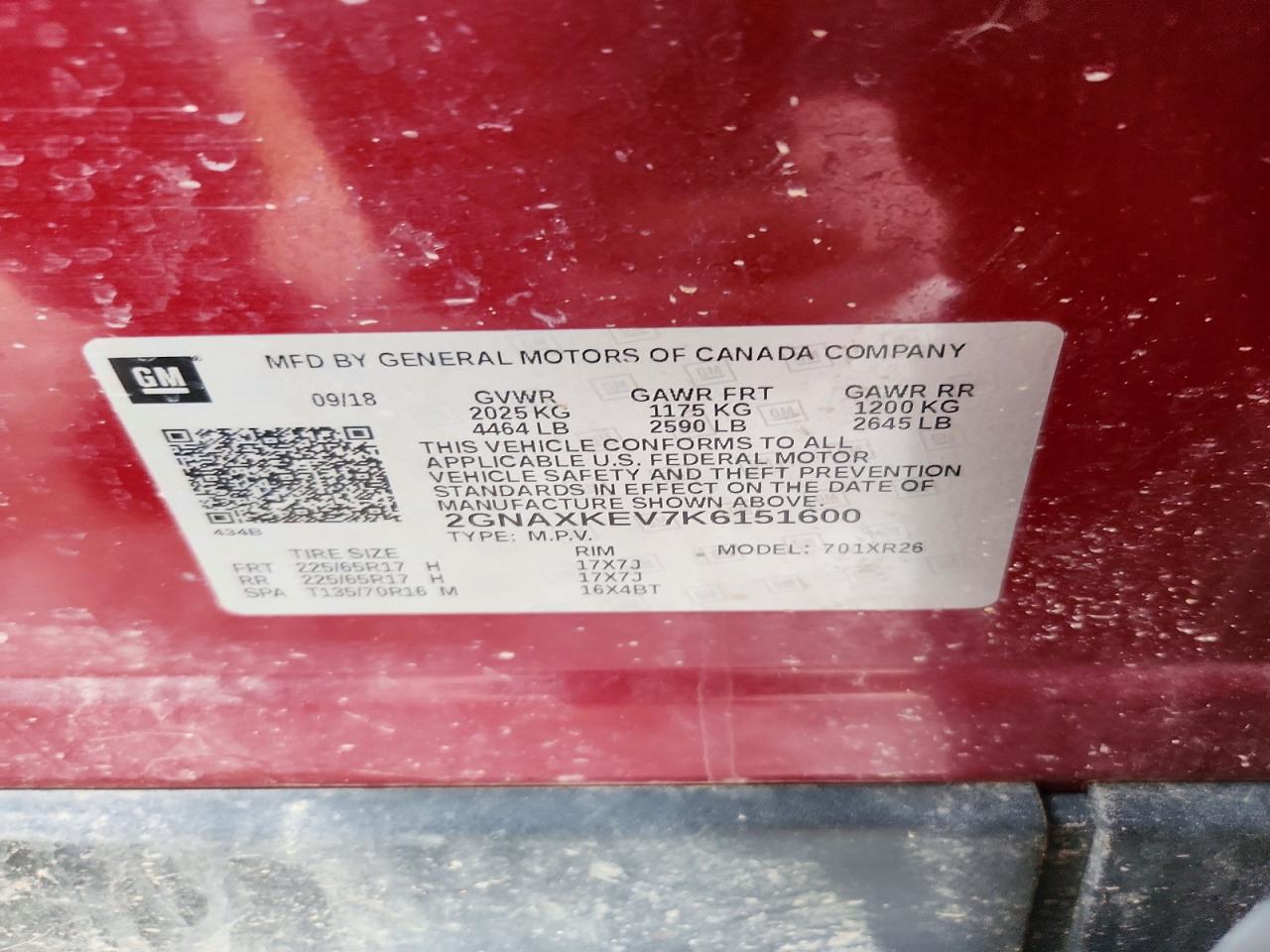 2019 CHEVROLET EQUINOX LT photo 14