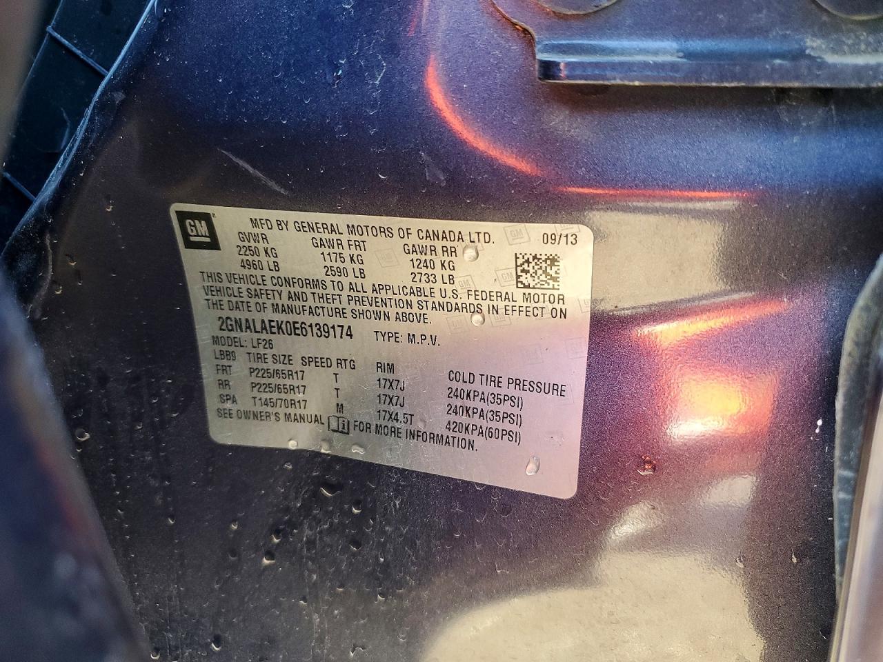 2014 CHEVROLET EQUINOX LS photo 25