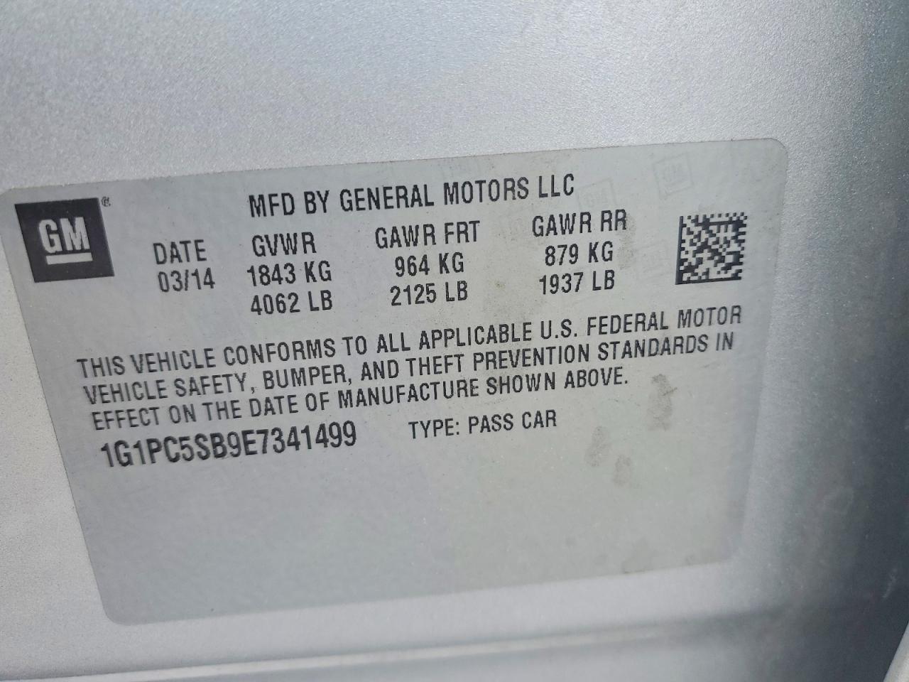 2014 CHEVROLET CRUZE LT photo 34