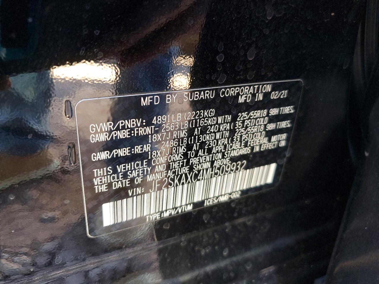 2021 SUBARU FORESTER TOURING photo 13