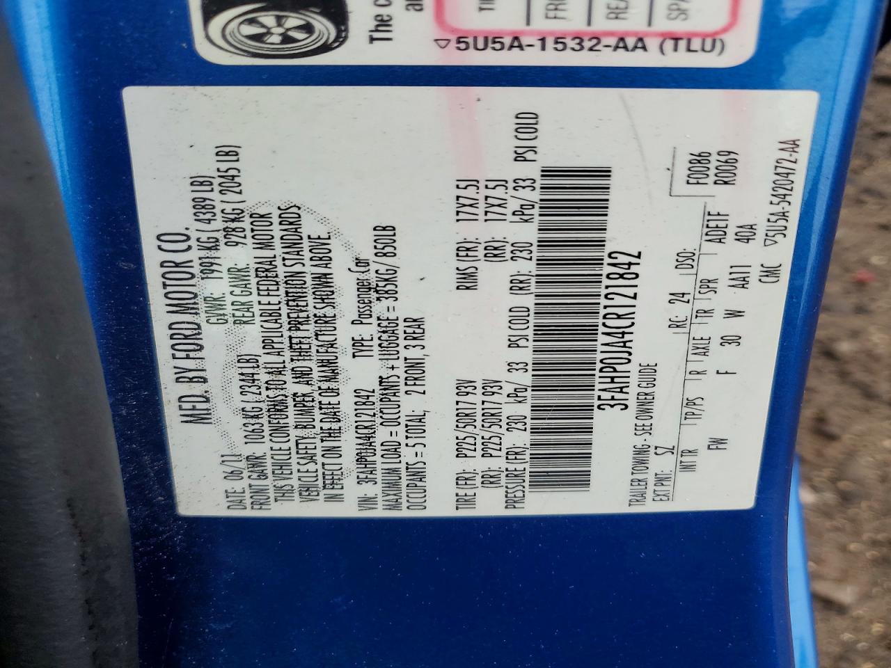 2012 FORD FUSION SEL photo 23
