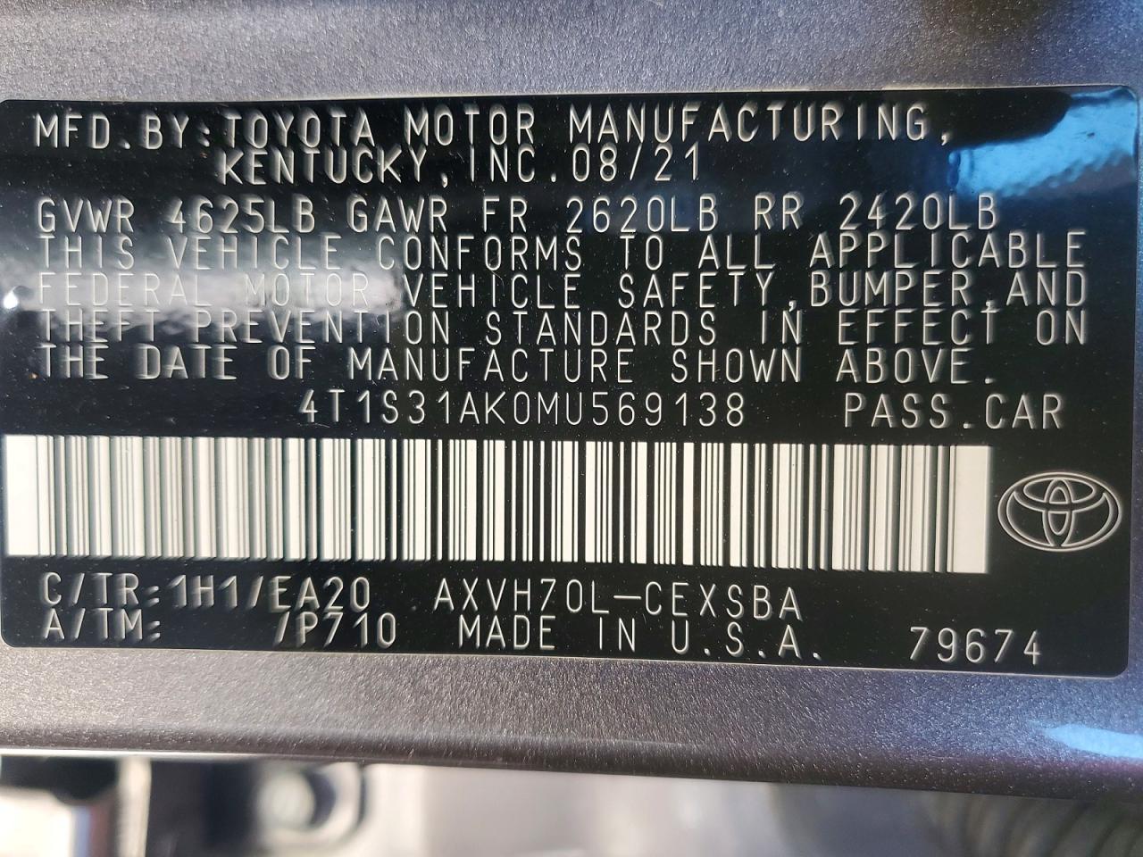 2021 TOYOTA CAMRY SE photo 34