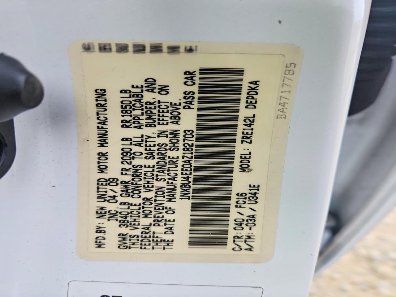 2010 TOYOTA COROLLA BASE photo 12