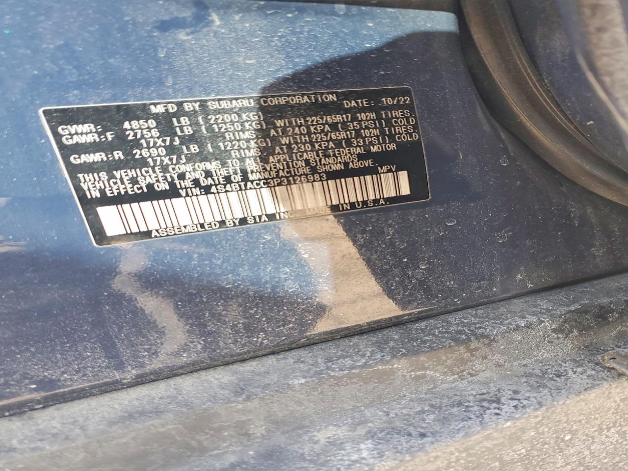 2023 SUBARU OUTBACK PREMIUM photo 13