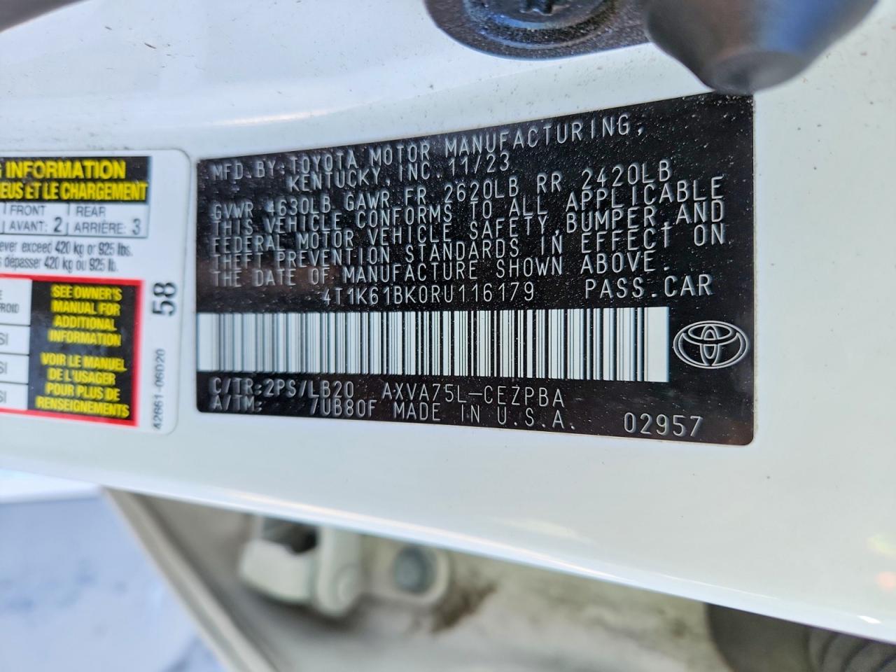 2024 TOYOTA CAMRY XSE photo 34