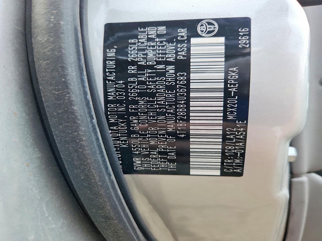 2004 TOYOTA AVALON XL photo 23