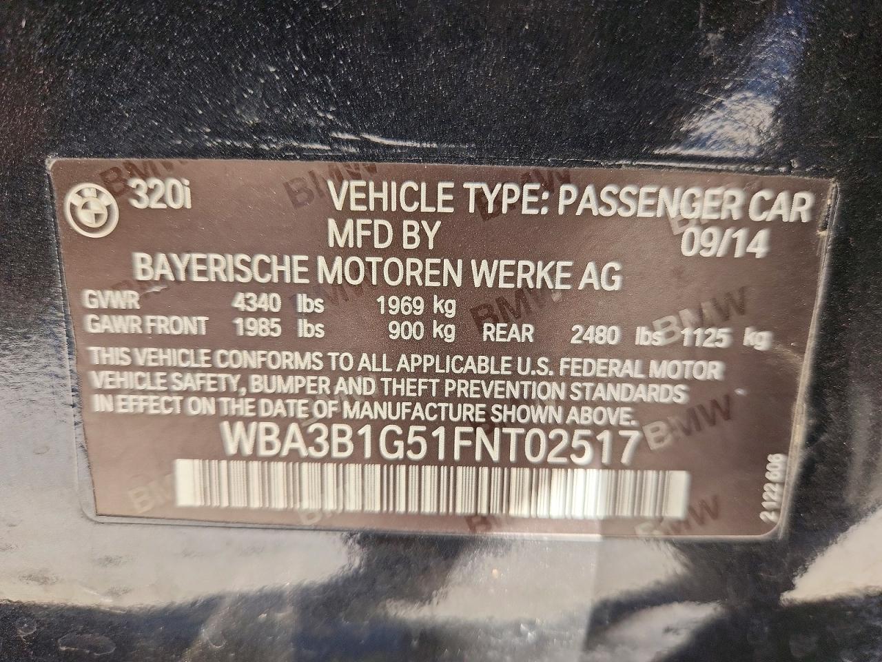 2015 BMW 320 I photo 25