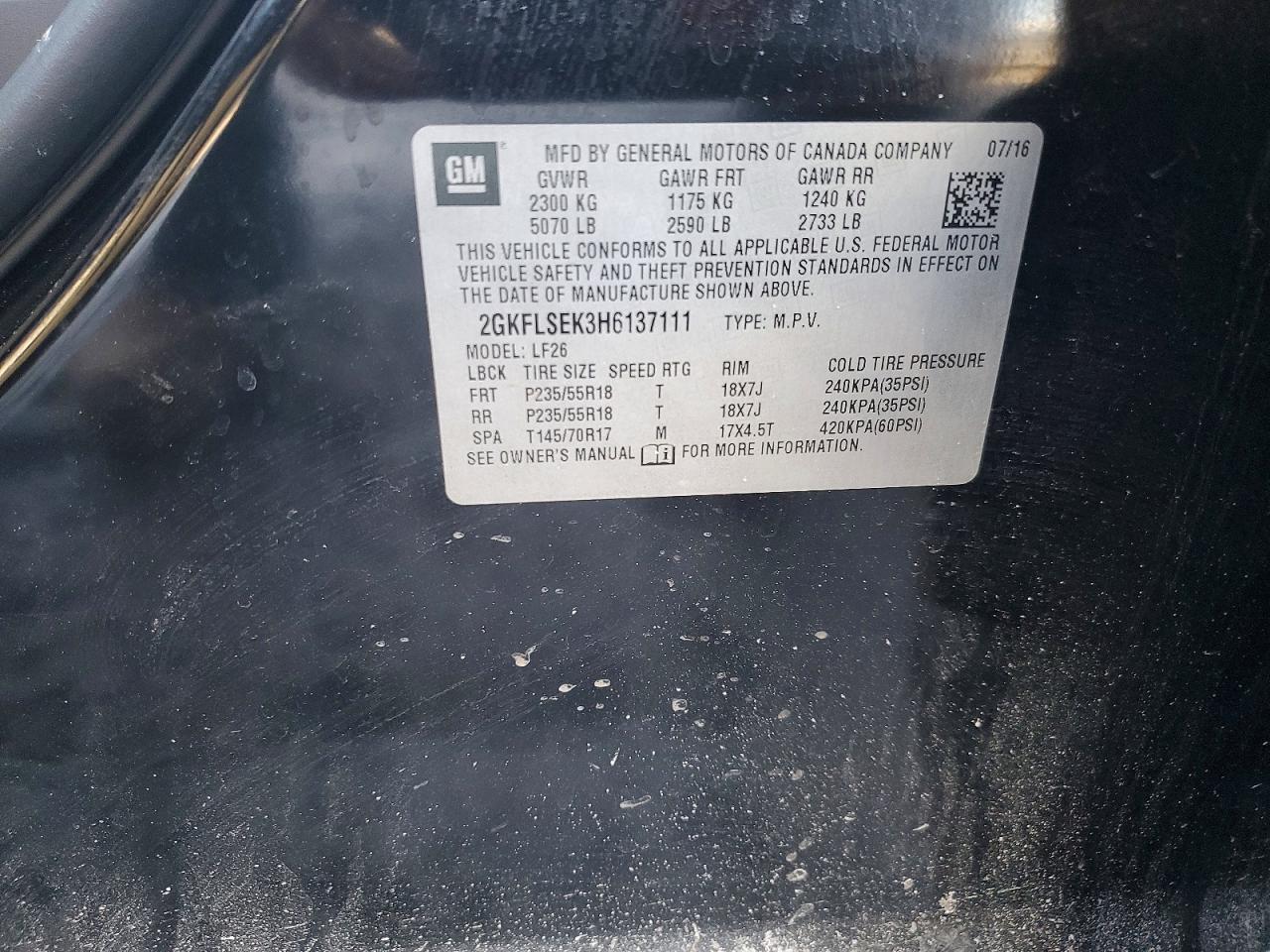 2017 GMC TERRAIN SLE photo 14