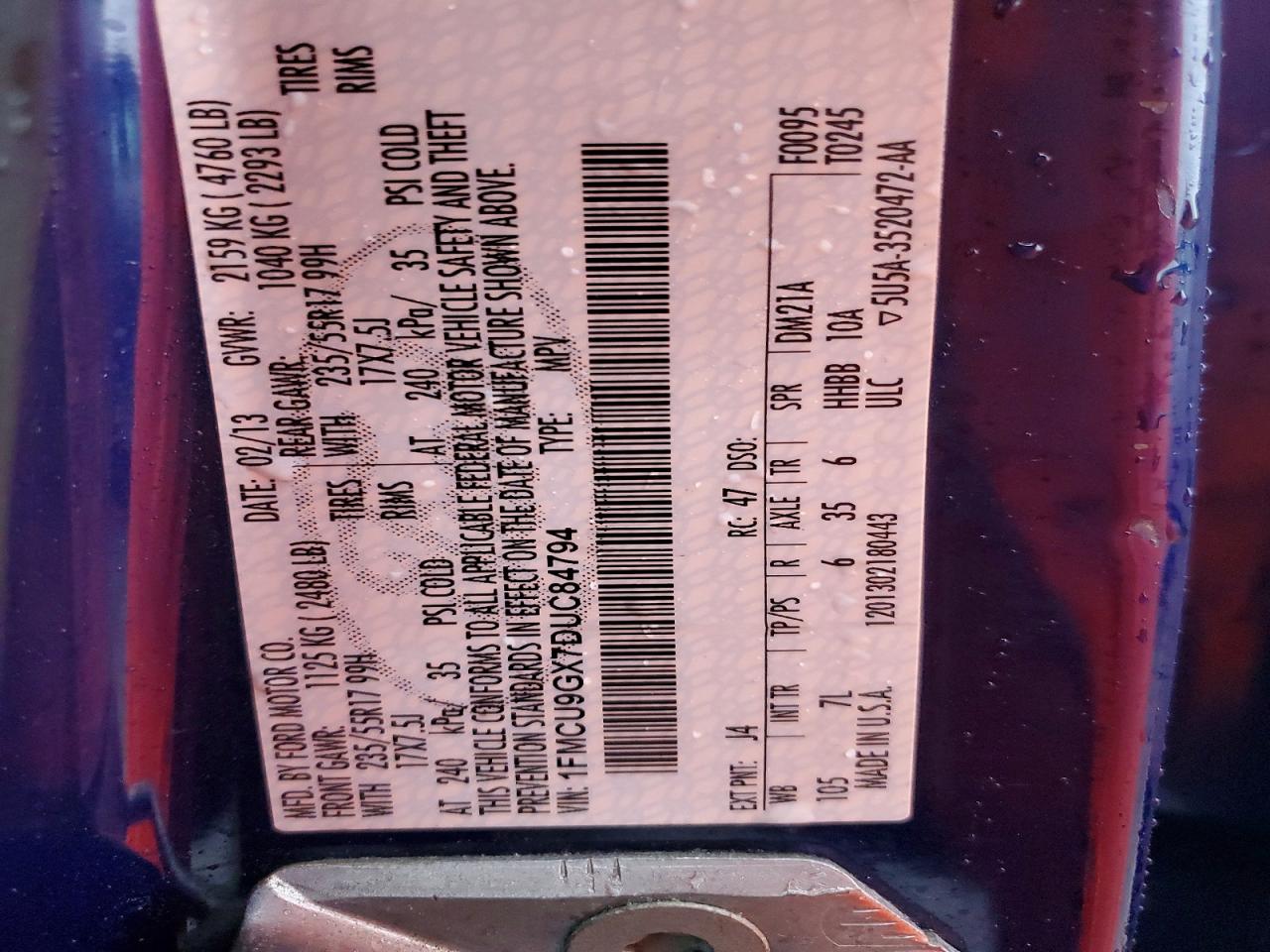 2013 FORD ESCAPE SE photo 25
