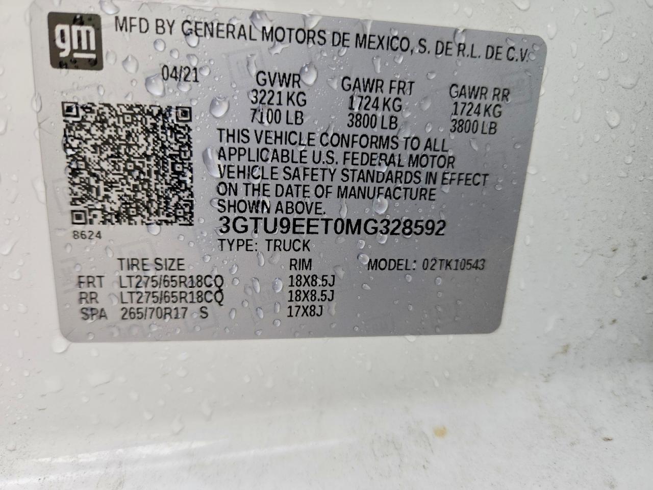 2021 GMC SIERRA K1500 AT4 photo 12
