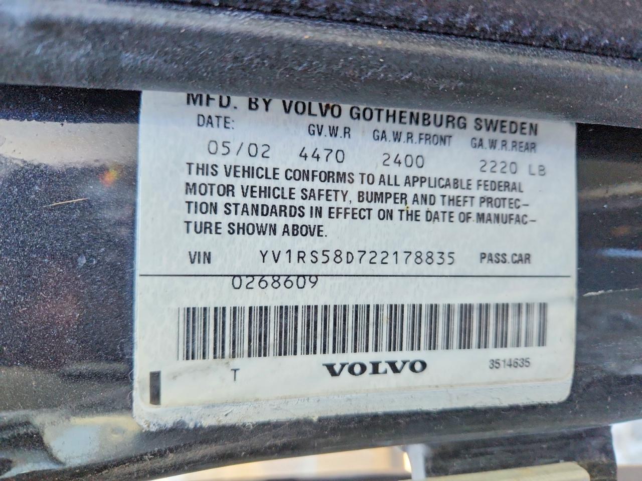 2002 VOLVO S60 2.4T photo 23