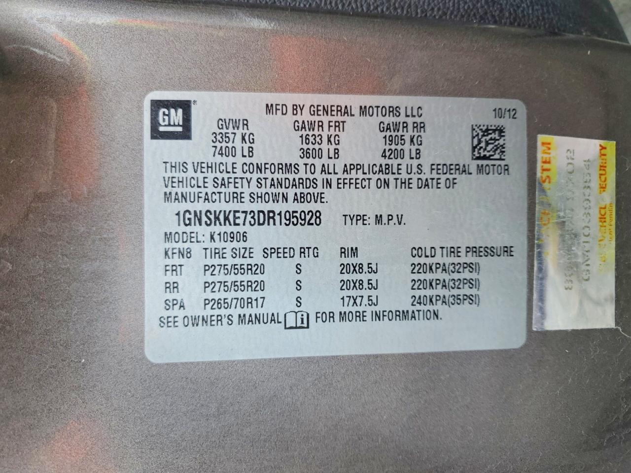 2013 CHEVROLET SUBURBAN K1500 LTZ photo 13