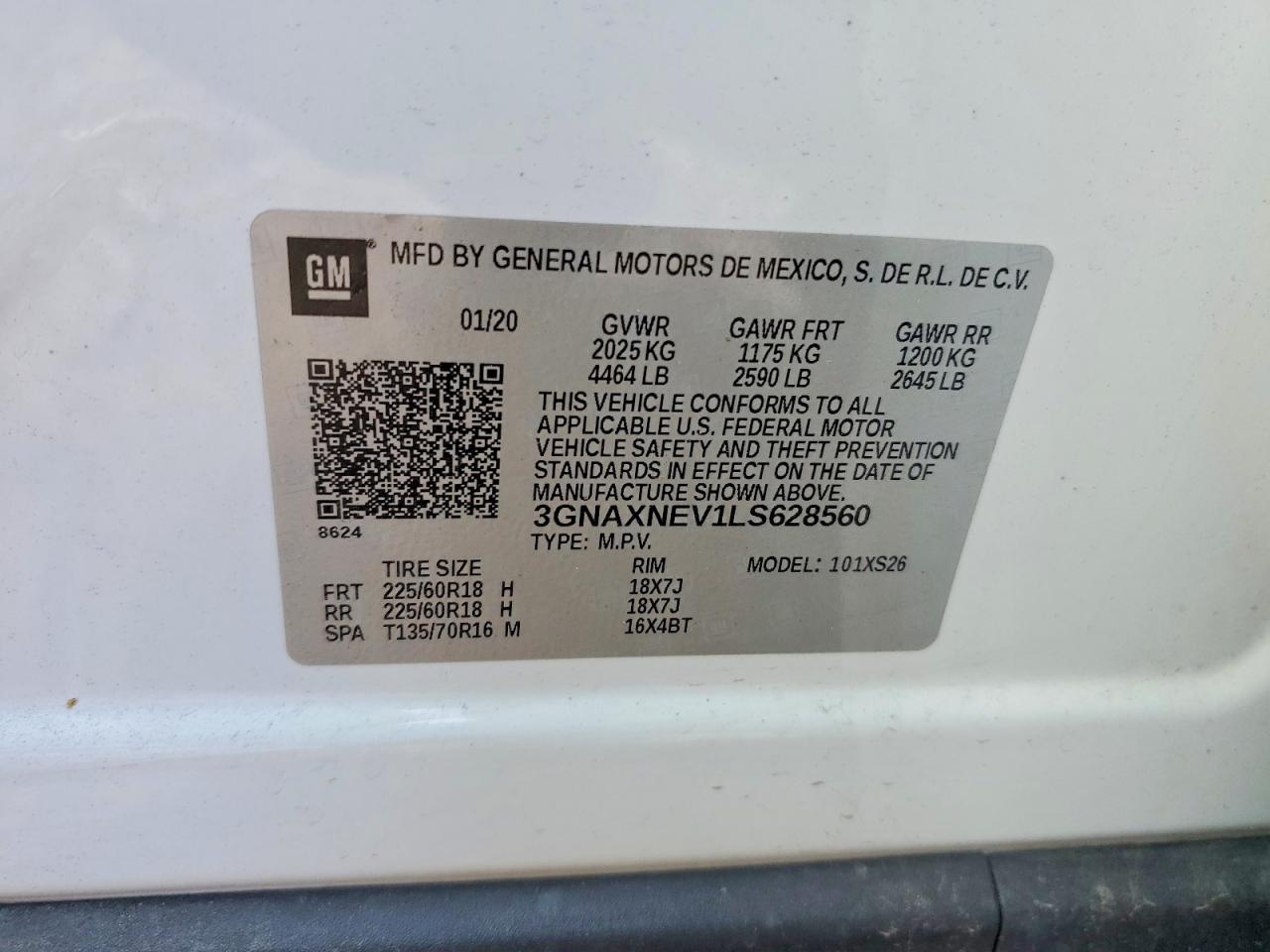 2020 CHEVROLET EQUINOX PREMIER photo 25